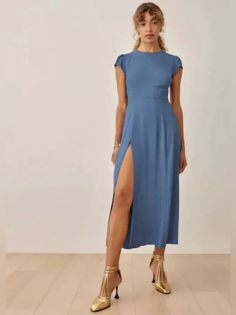 Reformation Gavin Maxi Dress Blue